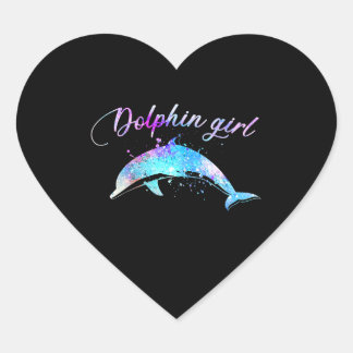 Sticker Cœur Don Dolphin Lover| Galaxy Dolphin Girl