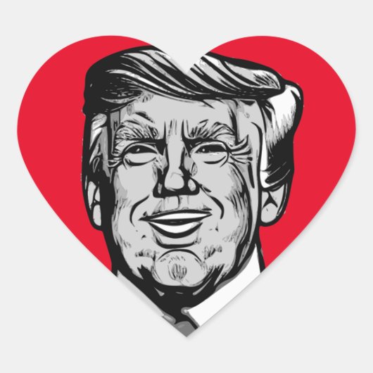 STICKER CŒUR DONALD TRUMP (Devant)