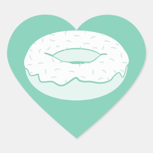 Sticker Cœur donut sprink (Devant)