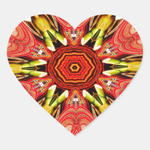 Sticker Cœur Doodle Floral Art Imprimer