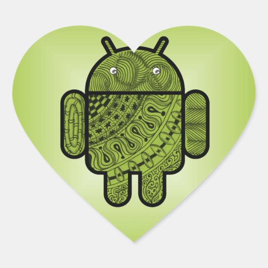 Sticker Cœur Doodle Pancho pour Android™ (Devant)