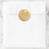 Sticker Coeur d'or du 50e anniversaire du Mariage (Sac)