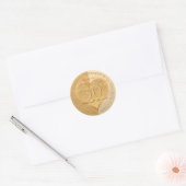 Sticker Coeur d'or du 50e anniversaire du Mariage (Enveloppe)