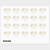 Sticker Cœur Dots d'or Confetti | MARIAGE (Feuille)