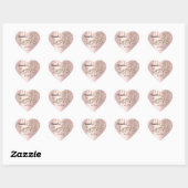 Sticker Cœur Douce 16e Parties scintillant Coeur Confetti Rose (Feuille)