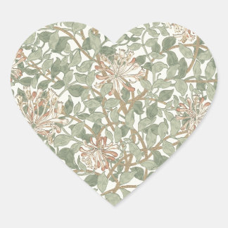 Sticker Cœur Douce Chèvre Vintage William Morris Chèvrefeuille