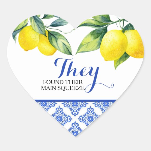 Sticker Cœur Douche citron (Devant)