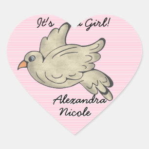 Sticker Cœur Dove annonce que c'est une fille !