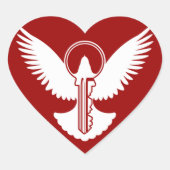 Sticker Cœur Dove avec clé (Devant)