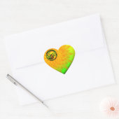 Sticker Cœur Dragon Yin Yang (Enveloppe)
