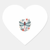 Sticker Cœur Dragonfly Christmas T-Shirt_1 (1) (Devant)