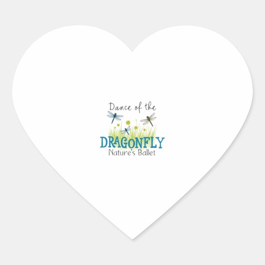 Sticker Cœur Dragonfly Flying Insect Lover Entomology Dragonfli (Devant)