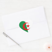 Sticker Cœur drapeau algérien (Enveloppe)