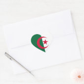 Sticker Cœur Drapeau algérien (Enveloppe)