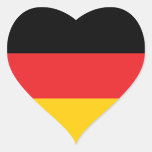 Sticker Cœur Drapeau allemand