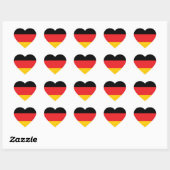 Sticker Cœur Drapeau allemand (Feuille)