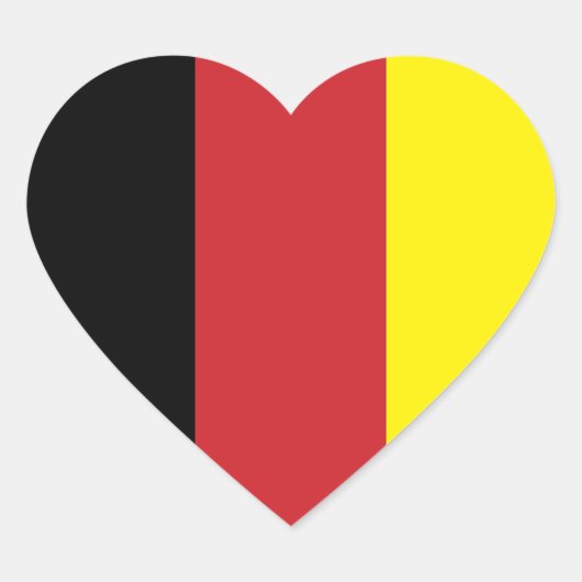 Sticker Cœur Drapeau allemand (Devant)