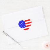 STICKER CŒUR DRAPEAU AMÉRICAIN (Enveloppe)