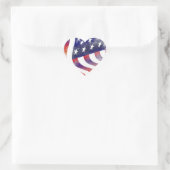 Sticker Cœur Drapeau américain (Sac)