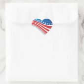 Sticker Cœur Drapeau américain (Sac)
