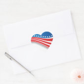 Sticker Cœur Drapeau américain (Enveloppe)