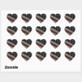 Sticker Cœur Drapeau américain (Feuille)