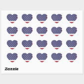 Sticker Cœur Drapeau américain (Feuille)