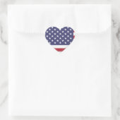 Sticker Cœur Drapeau américain (Sac)