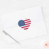 Sticker Cœur Drapeau américain (Enveloppe)