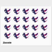 Sticker Cœur Drapeau américain (Feuille)