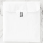 Sticker Cœur Drapeau américain de pêche (Sac)
