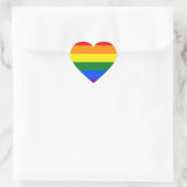 Sticker Cœur Drapeau arc-en-ciel (Sac)