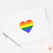 Sticker Cœur Drapeau arc-en-ciel LGBT Pride (Enveloppe)