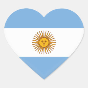 Sticker Cœur Drapeau argentin