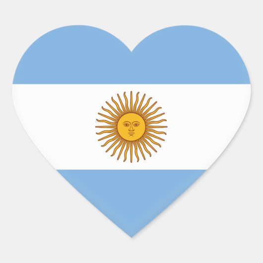 Sticker Cœur Drapeau argentin (Devant)