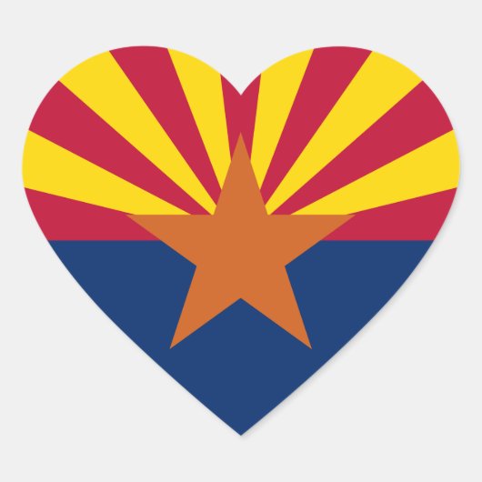 Sticker Coeur Drapeau Arizona (Devant)