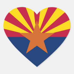 Sticker Coeur Drapeau Arizona