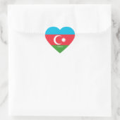Sticker Cœur Drapeau Azerbaïdjan Splendide patriotique (Sac)