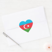 Sticker Cœur Drapeau Azerbaïdjan Splendide patriotique (Enveloppe)