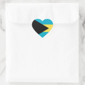 Sticker Coeur Drapeau Bahamas (Sac)