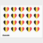 Sticker Cœur Drapeau Belgique/Belge (Feuille)