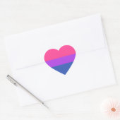 Sticker Cœur Drapeau bisexuel (Enveloppe)
