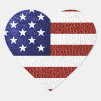 Drapeau bleu blanc rouge des Etats-Unis de cuir de