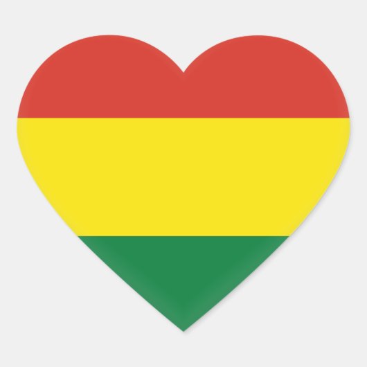 Sticker Cœur Drapeau bolivien (Devant)
