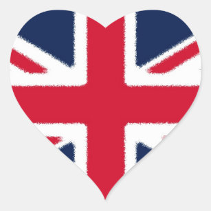 Sticker Cœur Drapeau britannique