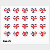 Sticker Cœur Drapeau britannique du 70e jubilé 2022 (Feuille)
