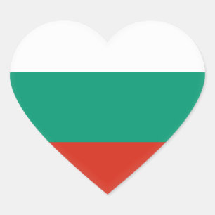 Sticker Cœur Drapeau Bulgarie