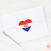 Sticker Cœur Drapeau cardiaque croate/croate (Enveloppe)