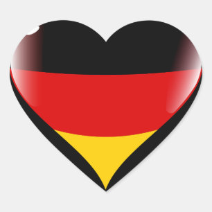 Sticker Cœur Drapeau cardiaque Deutschland