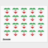 Sticker Cœur Drapeau cardiaque Iran/Iran/Iran (Feuille)